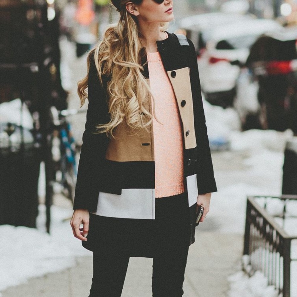 Club Monaco Coat - Italian wool w/ leather details